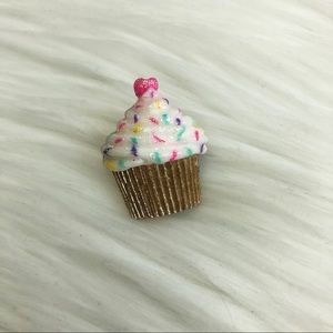 Sprinkled Cupcake Hand Painted Kawaii Resin Pin